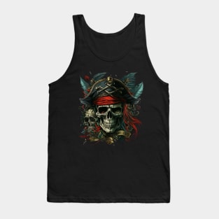 Pirate Captain Skull Tank Top